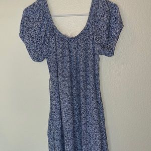 Blue floral dress